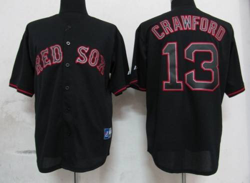 Custom Fan-Made Carl Crawford Boston Red Sox #13 Red Baseball Jersey