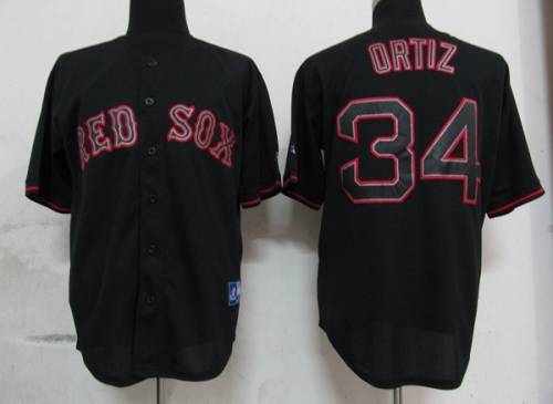 Custom Fan-Made David Ortiz Boston Red Sox #34 Red Baseball Jersey