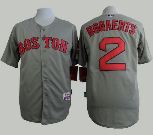 Custom Fan-Made Xander Bogaerts Boston Red Sox #2 Grey Baseball Jersey