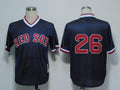 Custom Fan-Made Wade Boggs Dark Boston Red Sox #26 Red 1991 Throwback Baseball Jersey