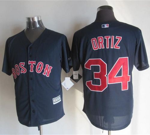 Custom Fan-Made David Ortiz Boston Red Sox #34 Red Baseball Jersey