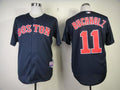 Custom Fan-Made Clay Buchholz Dark Boston Red Sox #11 Red Baseball Jersey