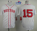 Custom Fan-Made Dustin Pedroia Boston Red Sox #15 Red 2013 Baseball Jersey