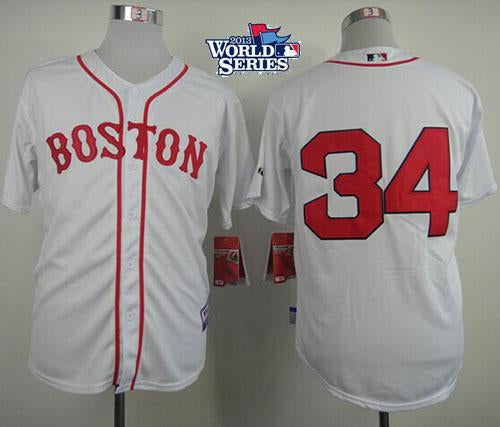 Custom Fan-Made David Ortiz Boston Red Sox #34 Red 2013 Baseball Jersey