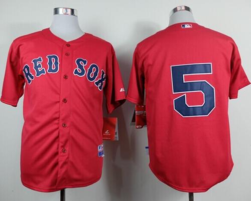 Custom Fan-Made Allen Craig Boston Red Sox #5 Red Baseball Jersey