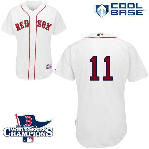 Custom Fan-Made Clay Buchholz Boston Red Sox #11 Red 2013 Baseball Jersey