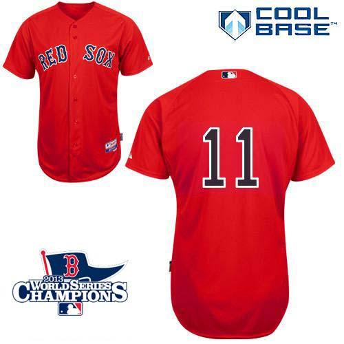 Custom Fan-Made Clay Buchholz Boston Red Sox #11 Red 2013 Baseball Jersey
