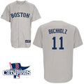 Custom Fan-Made Clay Buchholz Boston Red Sox #11 Grey 2013 Baseball Jersey