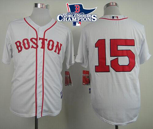 Custom Fan-Made Dustin Pedroia Boston Red Sox #15 Red 2013 Baseball Jersey