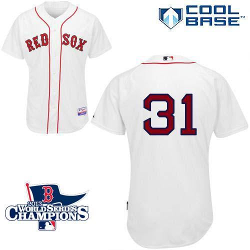 Custom Fan-Made Jon Lester Boston Red Sox #31 Red 2013 Baseball Jersey