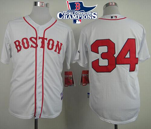 Custom Fan-Made David Ortiz Boston Red Sox #34 Red 2013 Baseball Jersey