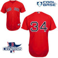 Custom Fan-Made David Ortiz Boston Red Sox #34 Red 2013 Baseball Jersey