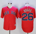 Custom Fan-Made Wade Boggs Boston Red Sox #26 Red Baseball Jersey