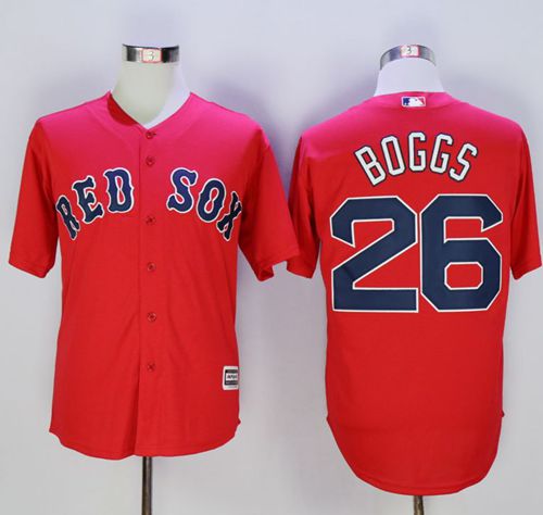 Custom Fan-Made Wade Boggs Boston Red Sox #26 Red Baseball Jersey