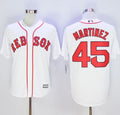 Custom Fan-Made Pedro Martinez Boston Red Sox #45 Red Baseball Jersey