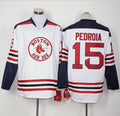 Custom Fan-Made Dustin Pedroia Long Boston Red Sox #15 Red Baseball Jersey