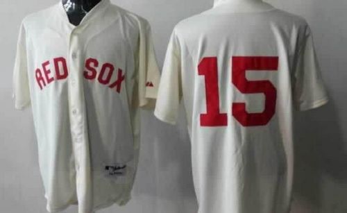 Custom Fan-Made Dustin Pedroia Boston Red Sox #15 Red Baseball Jersey