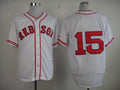 Custom Fan-Made Dustin Pedroia Boston Red Sox #15 Red 1936 Throwback Turn Back Clock Edition Baseball Jersey