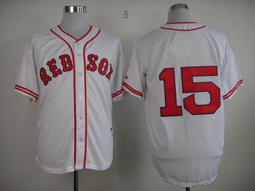 Custom Fan-Made Dustin Pedroia Boston Red Sox #15 Red 1936 Throwback Turn Back Clock Edition Baseball Jersey