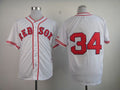 Custom Fan-Made David Ortiz Boston Red Sox #34 Red 1936 Throwback Turn Back Clock Edition Baseball Jersey
