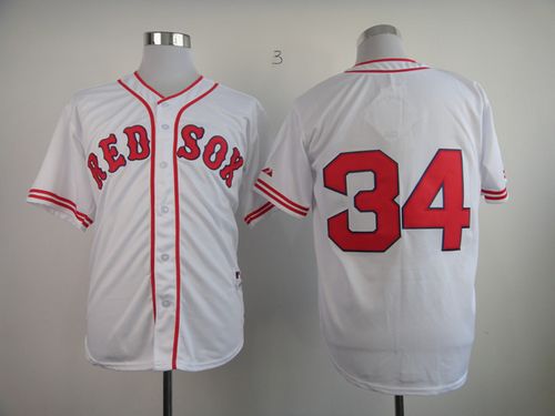 Custom Fan-Made David Ortiz Boston Red Sox #34 Red 1936 Throwback Turn Back Clock Edition Baseball Jersey
