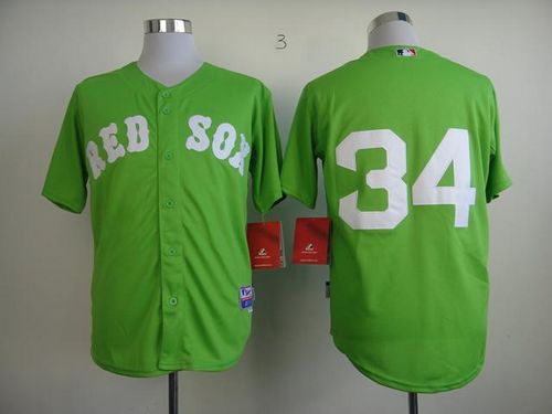Custom Fan-Made David Ortiz Boston Red Sox #34 Red Baseball Jersey