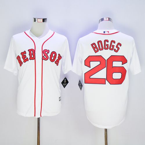 Custom Fan-Made Wade Boggs Boston Red Sox #26 Red Baseball Jersey