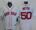 Custom Fan-Made Mookie Betts Boston Red Sox #50 Red Baseball Jersey