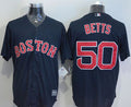 Custom Fan-Made Mookie Betts Boston Red Sox #50 Red Baseball Jersey
