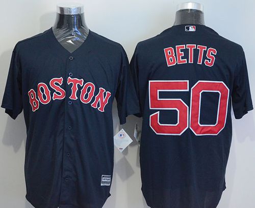 Custom Fan-Made Mookie Betts Boston Red Sox #50 Red Baseball Jersey