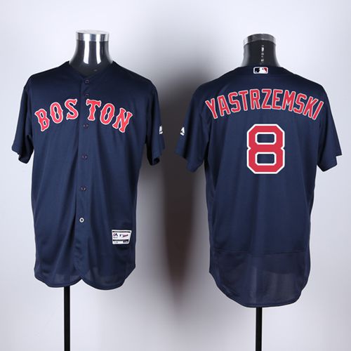 Custom Fan-Made Carl Yastrzemski Boston Red Sox #8 Red Baseball Jersey