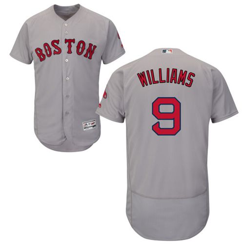 Custom Fan-Made Ted Williams Boston Red Sox #9 Grey Baseball Jersey