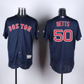 Custom Fan-Made Mookie Betts Boston Red Sox #50 Red Baseball Jersey