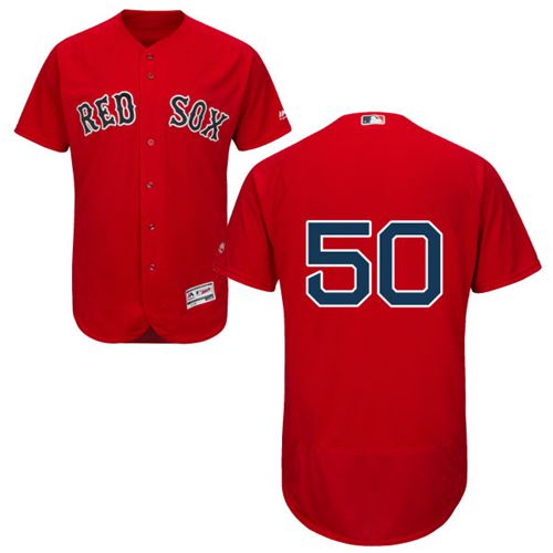 Custom Fan-Made Mookie Betts Boston Red Sox #50 Red Baseball Jersey