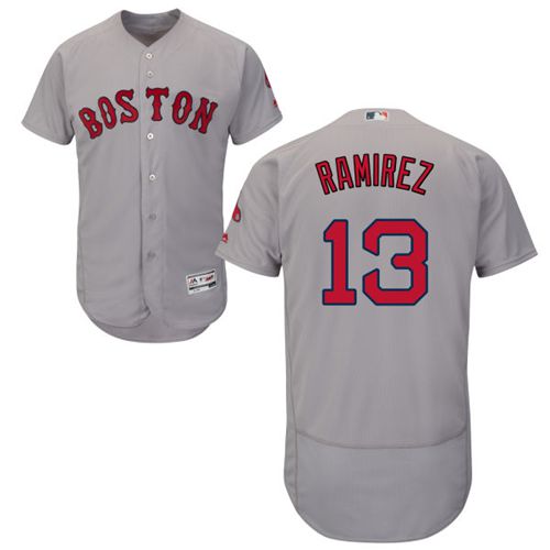 Custom Fan-Made Hanley Ramirez Boston Red Sox #13 Grey Baseball Jersey
