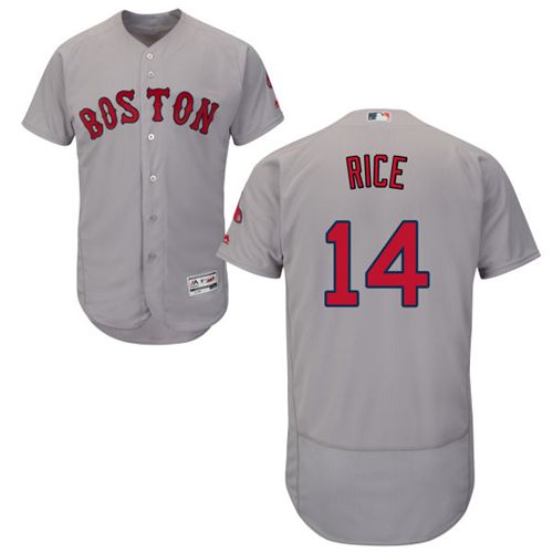 Custom Fan-Made Jim Rice Boston Red Sox #14 Grey Baseball Jersey