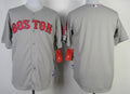 Custom Fan-Made Grey Boston Red Sox Baseball Jersey Boston Red Sox Grey Baseball Jersey