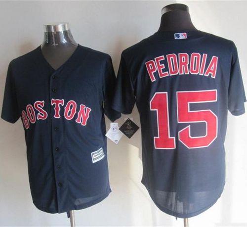Custom Fan-Made Dustin Pedroia Boston Red Sox #15 Red Baseball Jersey