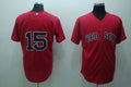 Custom Fan-Made Dustin Pedroia Boston Red Sox #15 Red Baseball Jersey