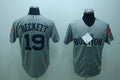 Custom Fan-Made Josh Beckett Boston Red Sox #19 Grey Baseball Jersey