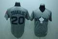 Custom Fan-Made Kevin Youkilis Boston Red Sox #20 Grey Baseball Jersey