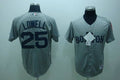 Custom Fan-Made Mike Lowell Boston Red Sox #25 Grey Baseball Jersey