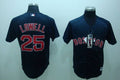 Custom Fan-Made Mike Lowell Dark Boston Red Sox #25 Red Baseball Jersey