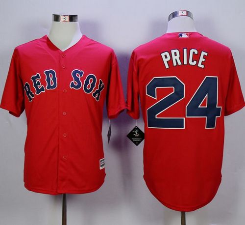 Custom Fan-Made David Price Boston Red Sox #24 Red Baseball Jersey