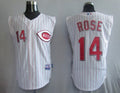 Custom Fan-Made Pete Rose Vest Cincinnati Reds #14 White Baseball Jersey