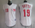 Custom Fan-Made Joey Votto Vest Cincinnati Reds #19 White Baseball Jersey