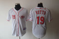 Custom Fan-Made Joey Votto Cincinnati Reds #19 White Baseball Jersey