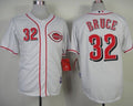 Custom Fan-Made Jay Bruce Cincinnati Reds #32 White Baseball Jersey