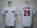 Custom Fan-Made Chris Heisey Cincinnati Reds #28 White Baseball Jersey
