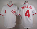 Custom Fan-Made Brandon Phillips Cincinnati Reds #4 White 1990 Throwback Turn Back Clock Edition Baseball Jersey